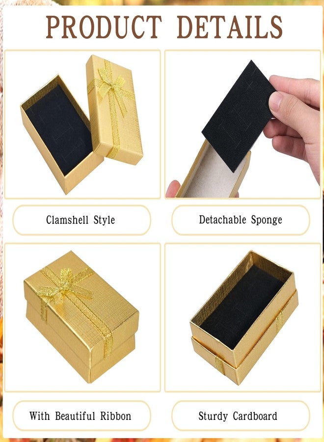 SENONAPO 180 Pcs Jewelry Gift Box Small Ring Gift Boxes with Lids Empty Jewelry Boxes Packaging Gift Wrap Boxes Cardboard Jewelry Boxes with Bows Ribbon for Ring Necklaces Earring Bracelet Anniversaries Gifts - Image 3